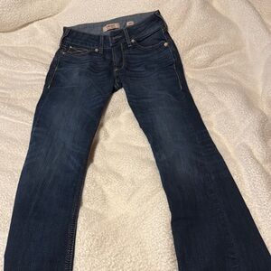 PAIGE Dark Blue Boot Cut Jeans